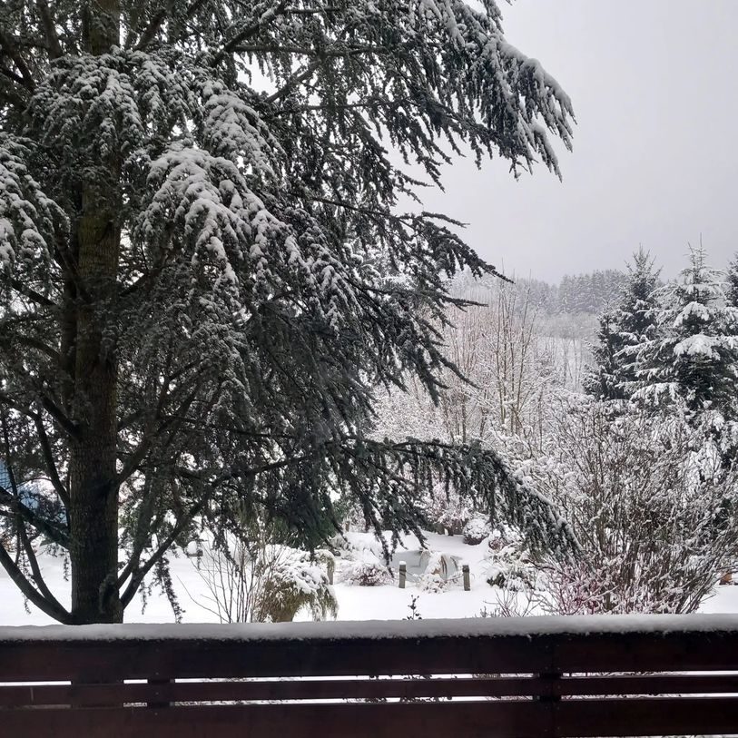 Winter vom Balkon aus